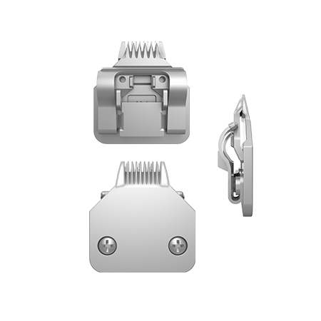 SUMTHIN A5 Detachable Clipper Blade — precision MIM powder metallurgy, three-view technical drawing